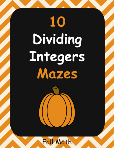 Fall Math: Dividing Integers Maze