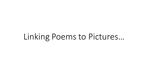 AQA Anthology Poetry - poems and pictures