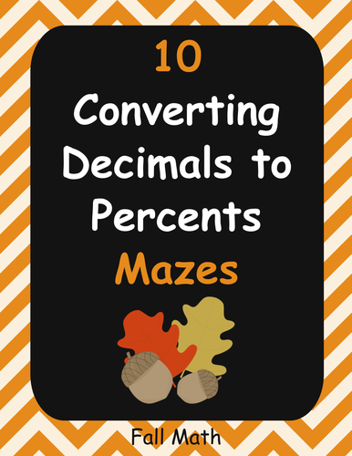 Fall Math: Converting Decimals to Percents