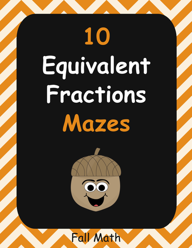 Fall Math: Equivalent Fractions Maze