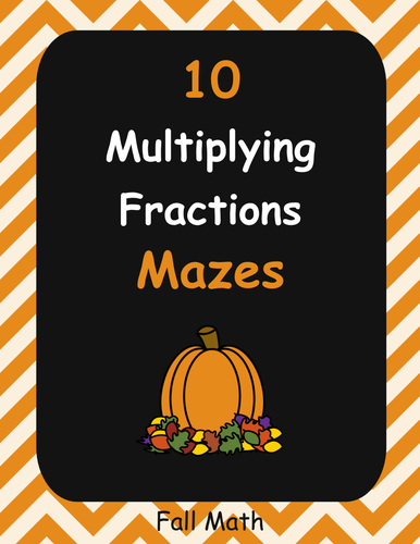 Fall Math: Multiplying Fractions Maze