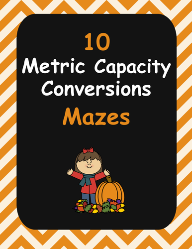 Fall Math: Metric Capacity Conversions Maze
