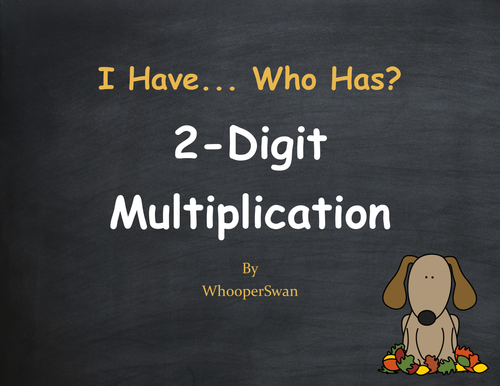 Fall Math: 2-Digit Multiplication - I Have, Who Has