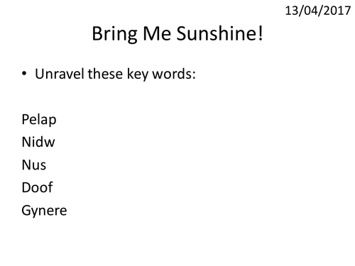 Energy 7 - Bring me sunshine! - jho