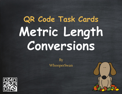 Fall Math: Metric Length Conversions QR Code Task Cards