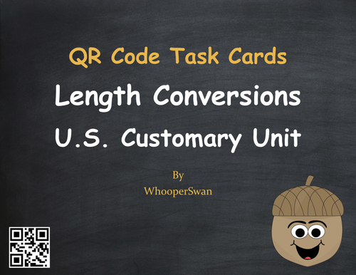 Fall Math: Length Conversions U.S. Customary Unit QR Code Task Cards
