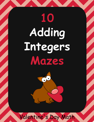 Valentine's Day Math: Adding Integers Maze