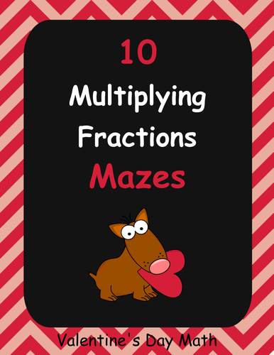 Valentine's Day Math: Multiplying Fractions Maze
