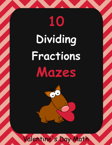 Valentine's Day Math: Dividing Fractions Maze