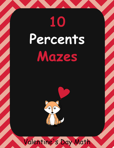 Valentine's Day Math: Percents Maze