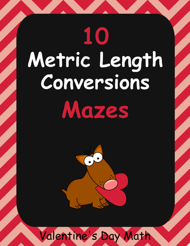 Valentine's Day Math: Metric Length Conversions Maze
