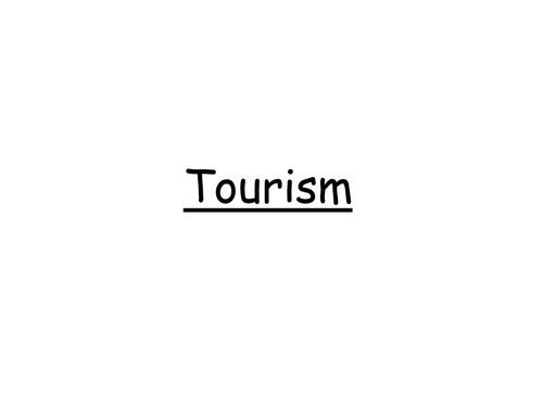 Edexcel Tourism Revision Lesson