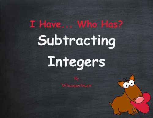 Valentine's Day Math: I Have, Who Has - Subtracting Integers