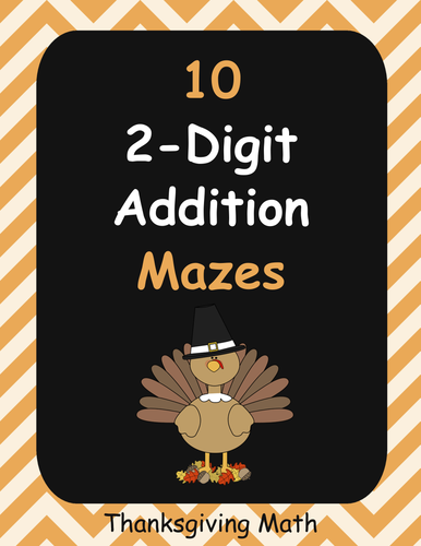 Thanksgiving Math: 2-Digit Addition Maze