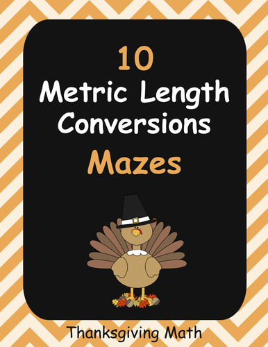Thanksgiving Math: Metric Length Conversions Maze