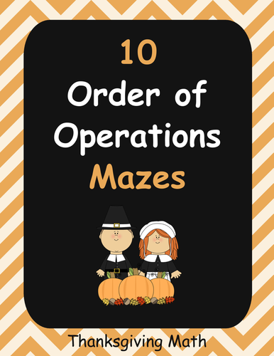 Thanksgiving Math: Order of Operations Maze