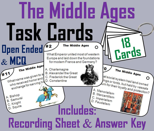 Middle Ages Task Cards