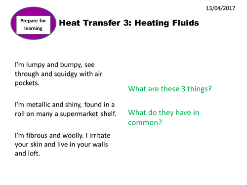 Heat Transfer 3 - Heating Fluids lesson