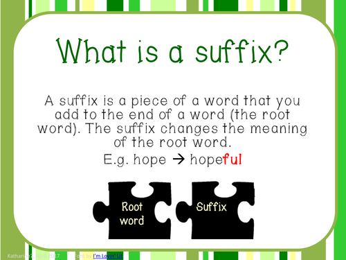 Year 2 suffixes presentation and practise examples