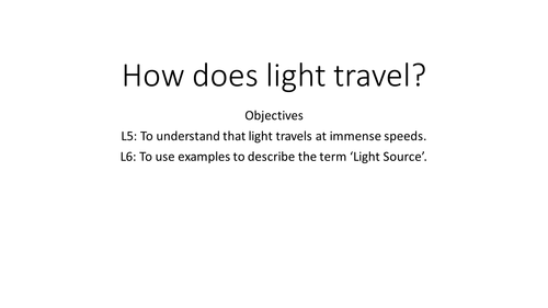 How does light travel?