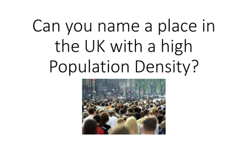 Lesson on UK population with map skills for new AQA Geography GCSE spec