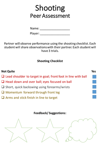 Hockey - Shooting Peer Assessment