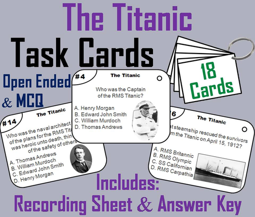 Titanic Task Cards