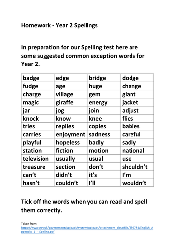 year 2 spelling common exception words teaching resources