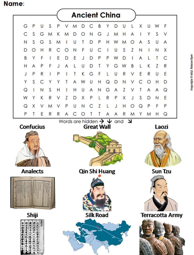 Ancient China Word Search
