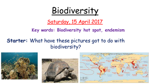 Biodiversity resources for Edexcel Topic 4 (SNAB 2015)