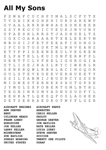 All My Sons Word Search