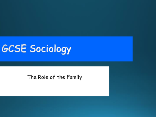 Role of the Family