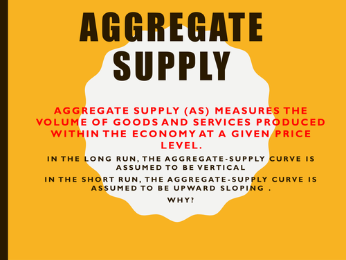 Aggregate supply