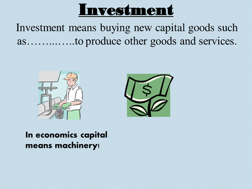 Investment for A Level Economics