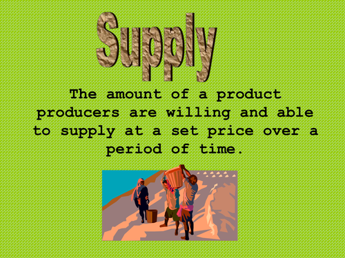 Supply for Microeconomics