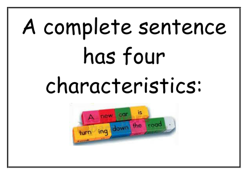 Grammar poster - sentences