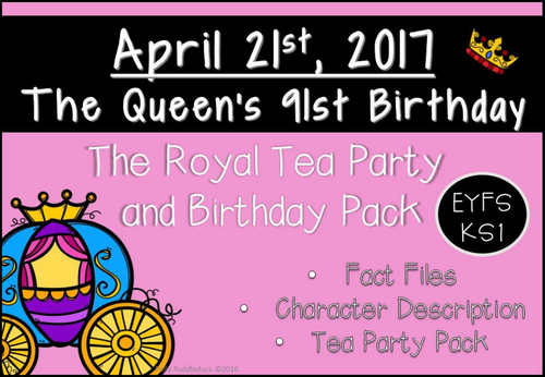 Queen Elizabeth's Birthday - Royal Tea and Birthday Pack for EYFS/KS1