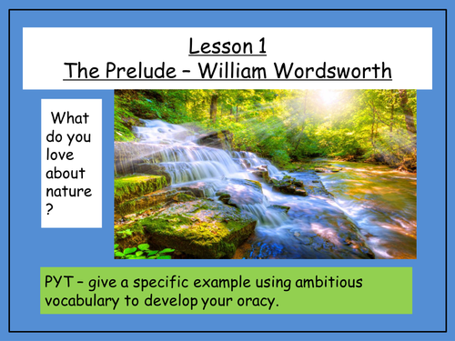 The Prelude Lessons William Wordsworth X2