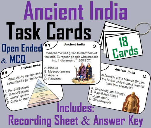 Ancient India Task Cards