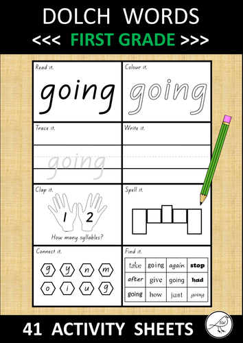 Dolch Words - Activity Sheets - First Grade level