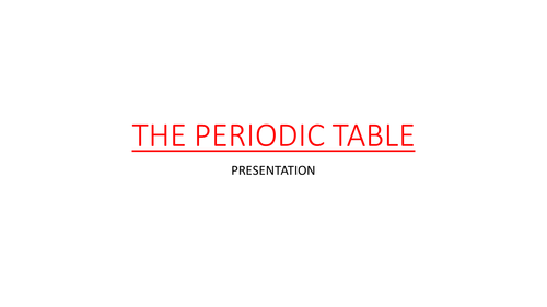 PERIODIC TABLE PPT