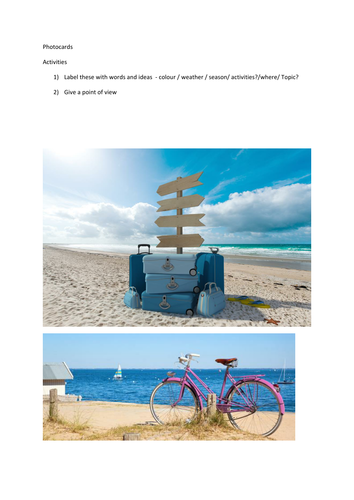 New GCSE Practice with photocards - suitable for both speaking and writing -