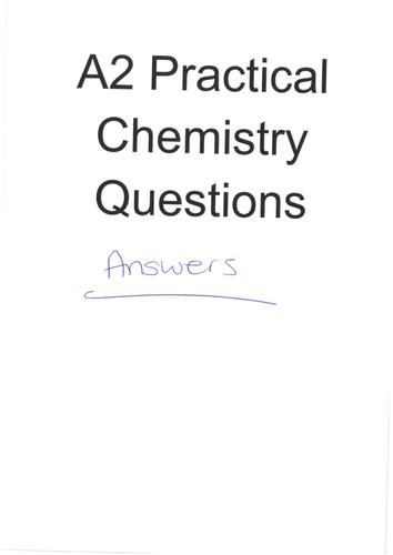 A2 Practical Chemistry Practice Questions (AQA)