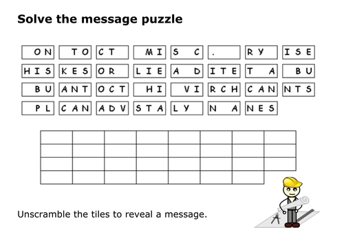 Solve the message puzzle from Frank Lloyd Wright