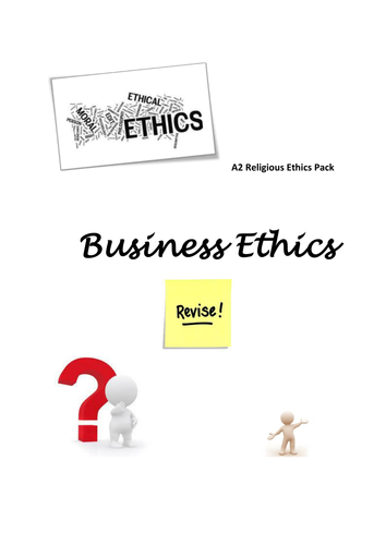 A Level Ethical Theories Revision Material Booklets