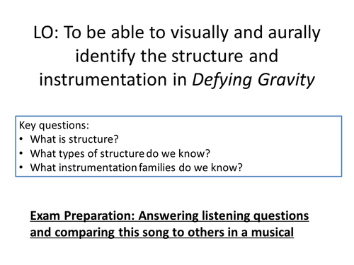 Defying Gravity (GCSE 9-1)