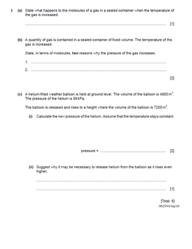 Worksheet on Temperature, Thermal Properties and Processes