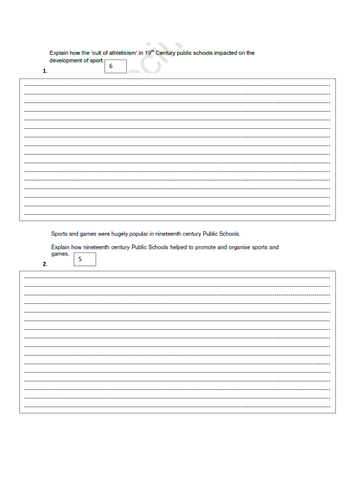 OCR Alevel PE new spec. common assessment task.