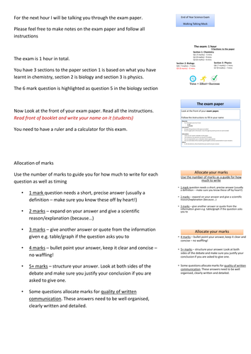 Walking talking mock revision.