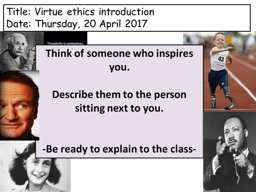 Virtue Ethics- Edexcel 2016- A level
